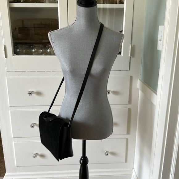 Janessa Leone Joan suede full grain leather Black crossbody bag w/Marant dustbag - Picture 11 of 16